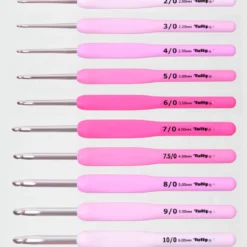 Tulip TER-001 ETIMO Rose Cushion Grip Crochet Hook Needles 10 Pcs Set (Pink) -Kotobukiya shop 1 13832.1532676279