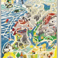 Yanoman Jigsaw Puzzle 10-1291 Map Of Moomin Valley (1000 Pieces)