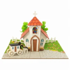 Sankei MP05-10 Small Church Non-Scale Miniature Art Paper Kits Paper Kits