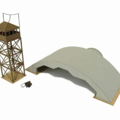 Sankei MK08-10 War Time Air Base 1/144 N Scale Paper Kits