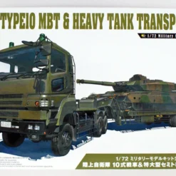 Aoshima Military Model Kit 1/72 JGSDF Type 10 Tank W/ Type 73 Extra Large Semi-trailer Truck Plastic Model