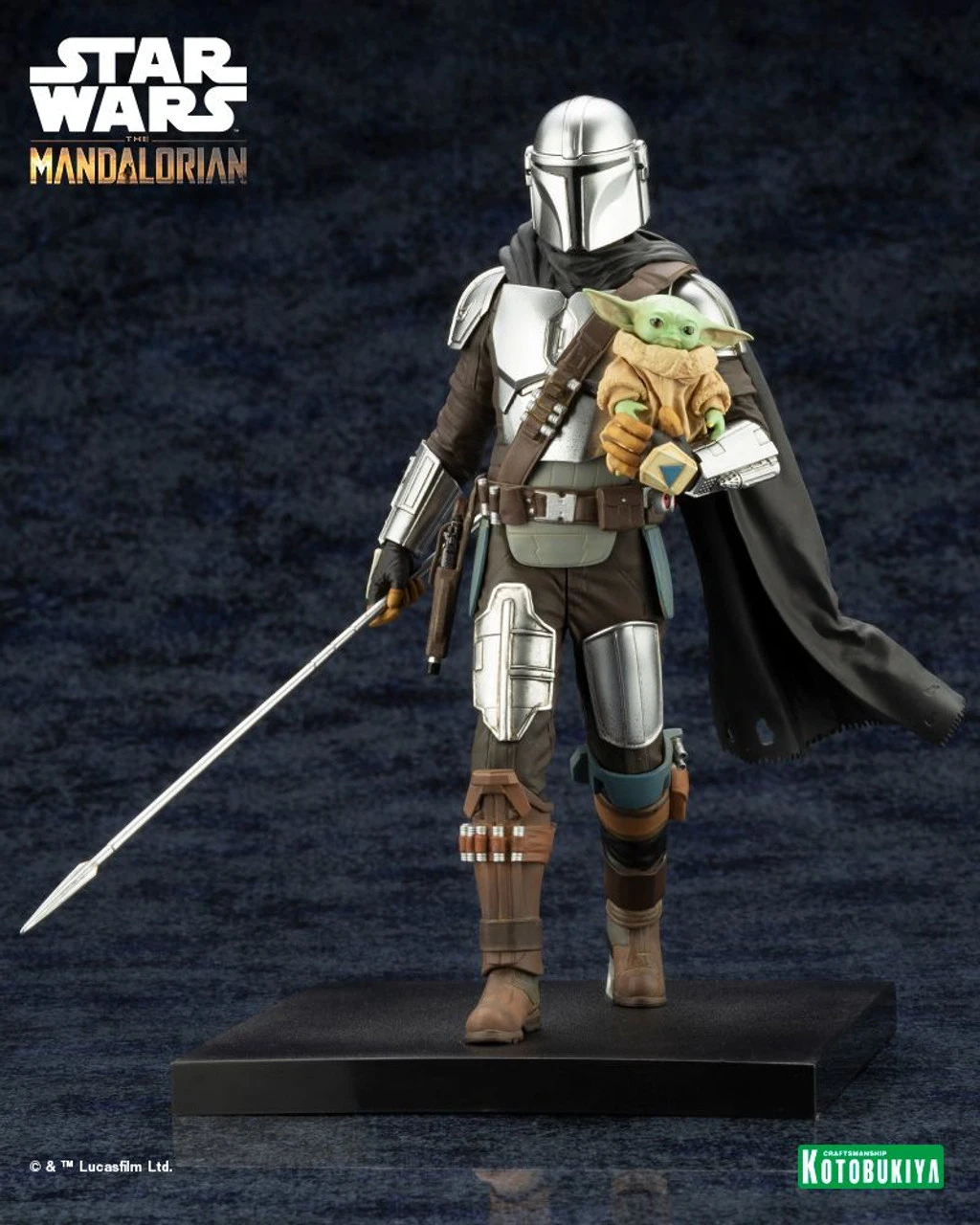Kotobukiya ARTFX+ MANDALORIAN & GROGU With Beskar Staff 1/10 Figure (Star Wars: The Mandalorian) 13 Kotobukiya ARTFX+ MANDALORIAN & GROGU With Beskar Staff 1/10 Figure (Star Wars: The Mandalorian) - Image 11