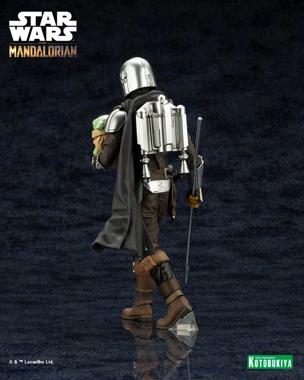 Kotobukiya ARTFX+ MANDALORIAN & GROGU With Beskar Staff 1/10 Figure (Star Wars: The Mandalorian) 7 Kotobukiya ARTFX+ MANDALORIAN & GROGU With Beskar Staff 1/10 Figure (Star Wars: The Mandalorian) - Image 5
