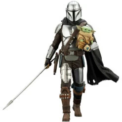 Kotobukiya ARTFX+ MANDALORIAN & GROGU With Beskar Staff 1/10 Figure (Star Wars: The Mandalorian)