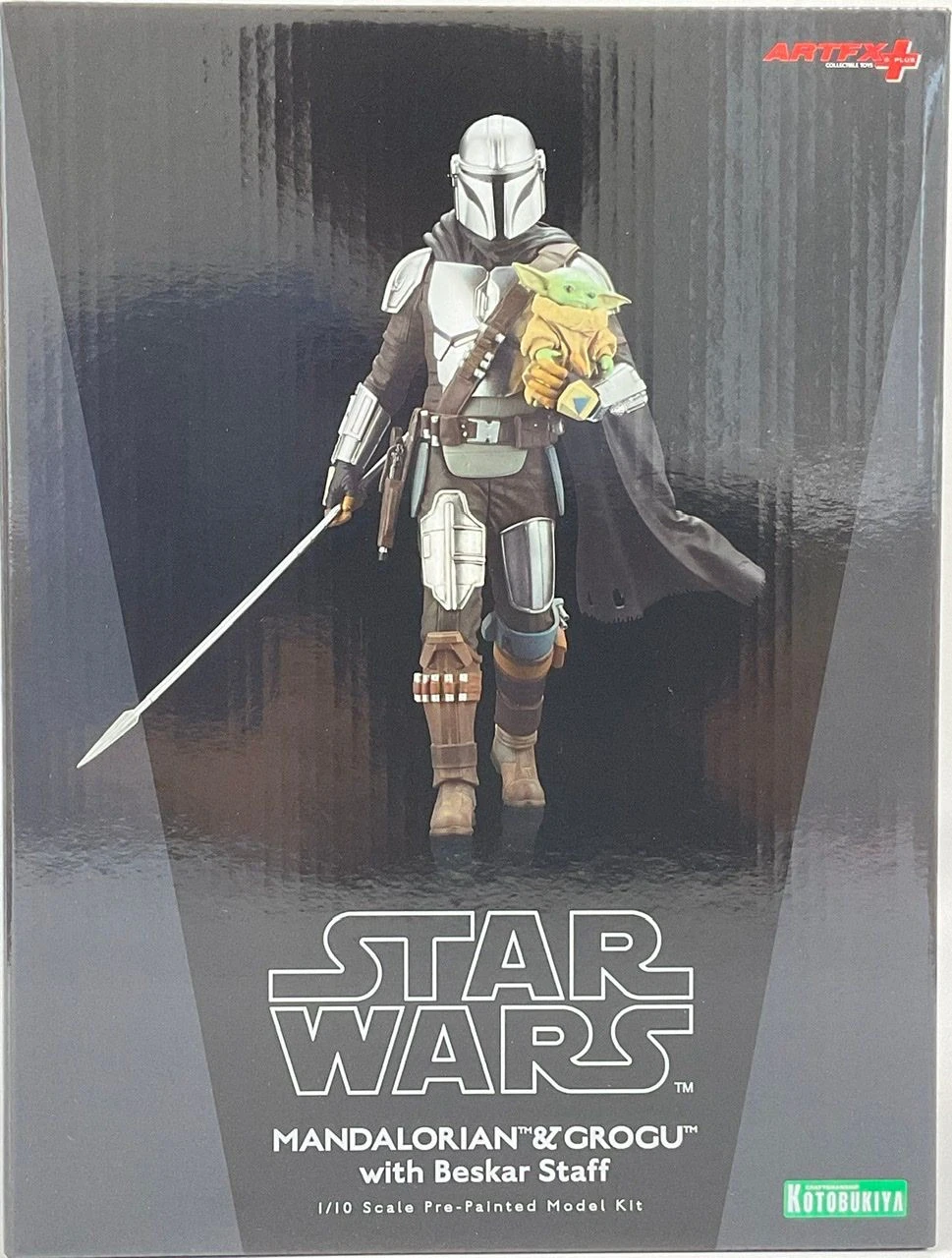 Kotobukiya ARTFX+ MANDALORIAN & GROGU With Beskar Staff 1/10 Figure (Star Wars: The Mandalorian) 15 Kotobukiya ARTFX+ MANDALORIAN & GROGU With Beskar Staff 1/10 Figure (Star Wars: The Mandalorian) - Image 13