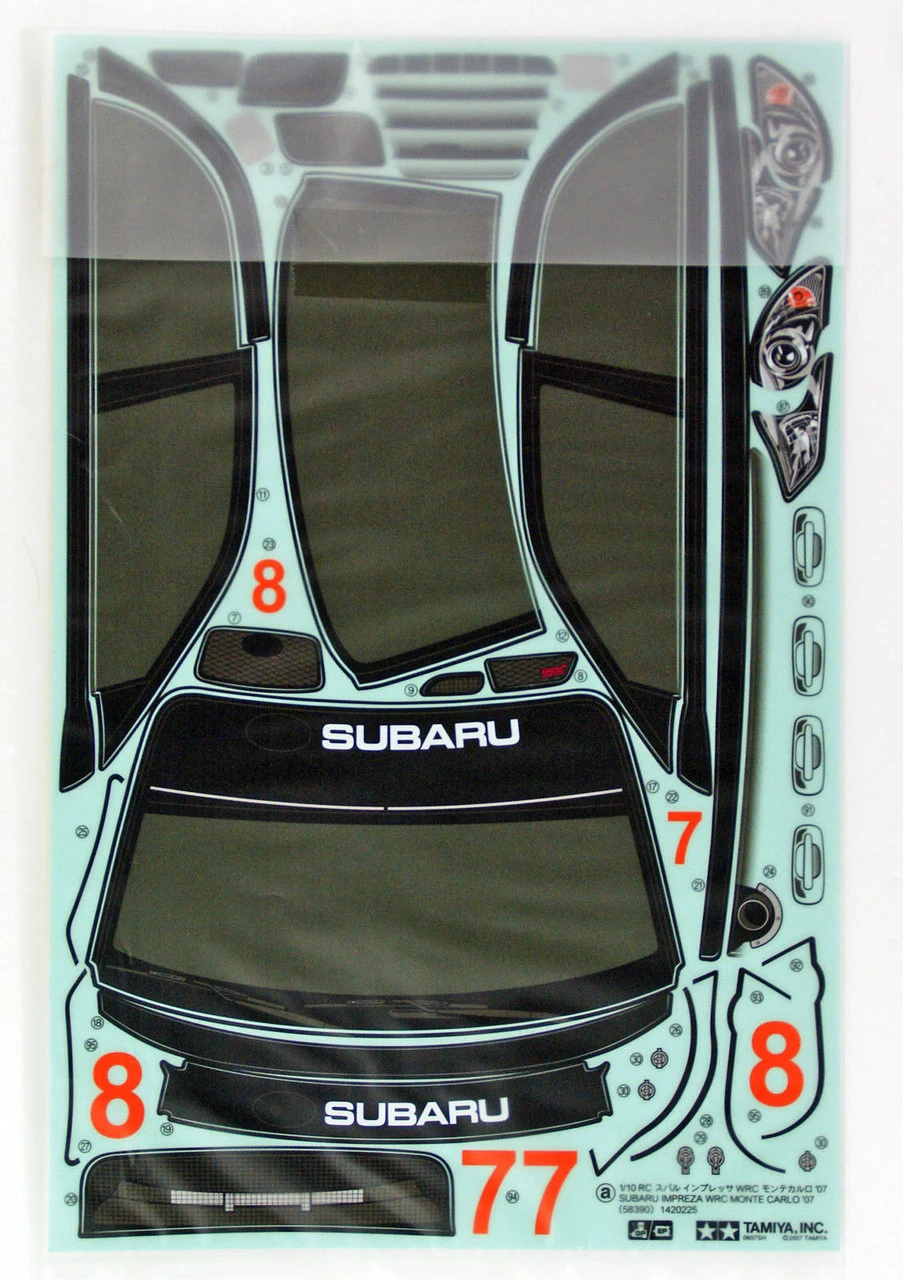 Tamiya 51289 (SP1289) Impreza MC WRC 07 Spare Body Set 1/10 Scale 5 Tamiya 51289 (SP1289) Impreza MC WRC 07 Spare Body Set 1/10 Scale - Image 3