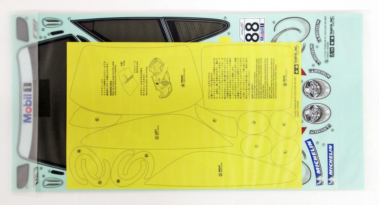 Tamiya 51336 (SP1336) Porsche 911 GT3 Cup VIP 2007 Spare Body Set 1/10 Scale 6 Tamiya 51336 (SP1336) Porsche 911 GT3 Cup VIP 2007 Spare Body Set 1/10 Scale - Image 4
