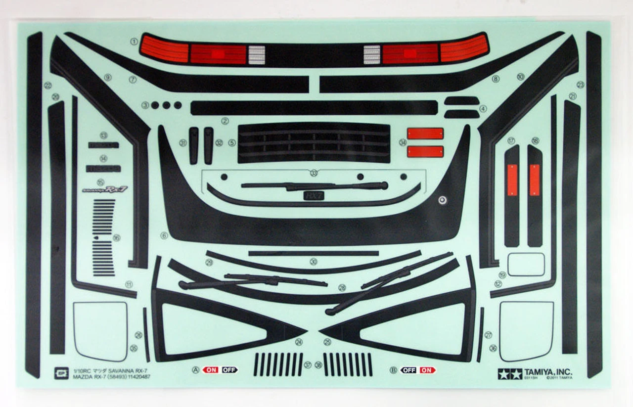 Tamiya 51451 (SP1451) RC Body Set Mazda RX-7 1st Generation 1/10 Scale 5 Tamiya 51451 (SP1451) RC Body Set Mazda RX-7 1st Generation 1/10 Scale - Image 3