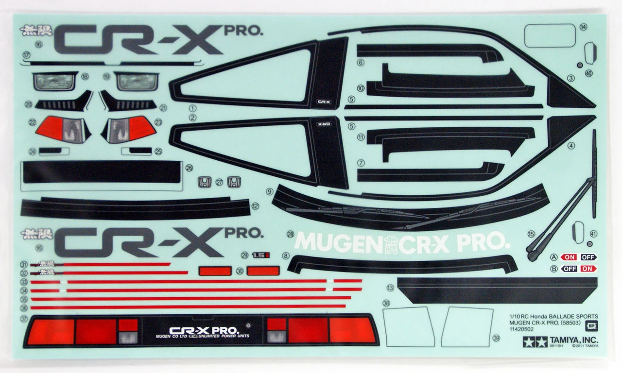 Tamiya 51467 (SP1467) Body Set Mugen CR-X PRO (M) 1/10 Scale 5 Tamiya 51467 (SP1467) Body Set Mugen CR-X PRO (M) 1/10 Scale - Image 3