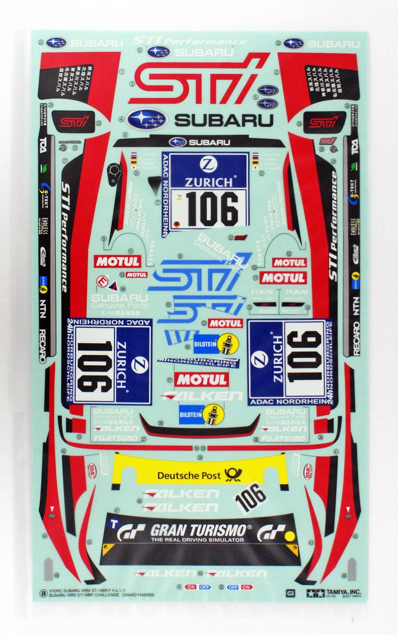 Tamiya 51593(SP.1593) RC Subaru WRX STI NBR Challenge Body Parts Set 1/10 Scale 5 Tamiya 51593(SP.1593) RC Subaru WRX STI NBR Challenge Body Parts Set 1/10 Scale - Image 3