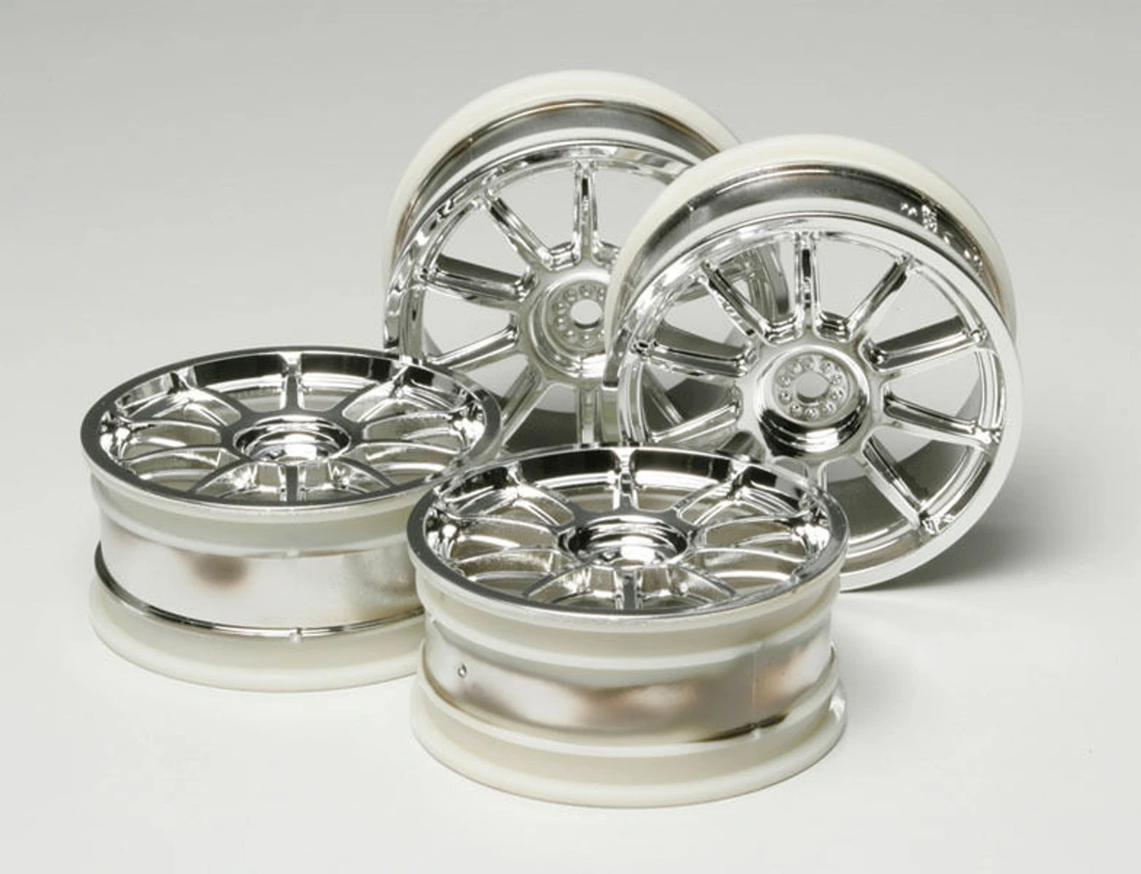 Tamiya 53860 (OP860) 24 Mm 10 Spoke Wheels (4 Pcs/Metal Plated+0) 4 Tamiya 53860 (OP860) 24 Mm 10 Spoke Wheels (4 Pcs/Metal Plated+0) - Image 2