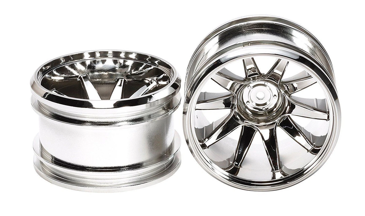 Tamiya 54677 (OP1677) GF-01 10-Spoke Wheels Chrome Plated 4 Tamiya 54677 (OP1677) GF-01 10-Spoke Wheels Chrome Plated - Image 2