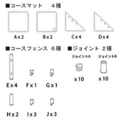Kyosho 87051-03 Mini-Z GrandPrix Circuit 50 45-Degree Corner Expansion Set (10 Pcs)