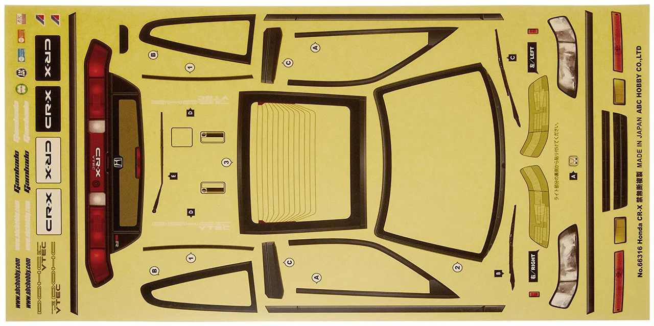 ABC Hobby RC 66403 1/10 Mini Honda Cyber CRX Clear Body 5 ABC Hobby RC 66403 1/10 Mini Honda Cyber CRX Clear Body - Image 3