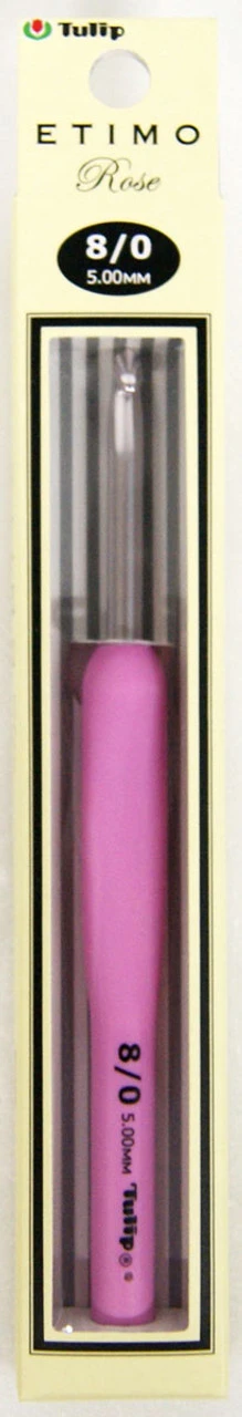 Tulip TER-10 ETIMO Rose Cushion Grip Crochet Hook Needle 8/0 (5.00mm) 2 Tulip TER-10 ETIMO Rose Cushion Grip Crochet Hook Needle 8/0 (5.00mm)