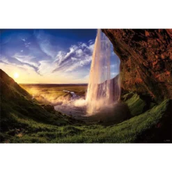 Yanoman Jigsaw Puzzle 10-1300 KAGAYA Sunset In Island Seljalandsfoss (1000 Pieces)