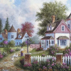 Yanoman Jigsaw Puzzle 10-1331 Dennis Lewan Asheville Lane (1000 Pieces)