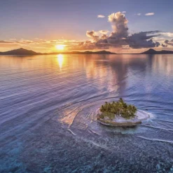 Yanoman Jigsaw Puzzle 10-1345 KAGAYA Small Paradise Jeep Island Sunset (1000 Pieces)