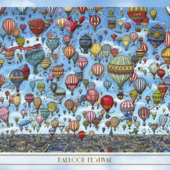 Yanoman Jigsaw Puzzle 10-1359 Hirofumi Kamigaki Balloon Festival (1000 Pieces)