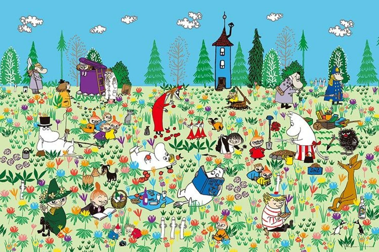 Yanoman 10-1398 Jigsaw Puzzle Moomin Picnic In A Flowerfield (1000 Pieces) 3 Yanoman 10-1398 Jigsaw Puzzle Moomin Picnic In A Flowerfield (1000 Pieces)