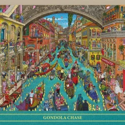 Yanoman 10-1401 Jigsaw Puzzle Gondola Chase (1000 Pieces)