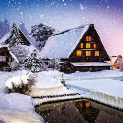 Yanoman 10-1407 Jigsaw Puzzle Snowy Shirakawago In Winter (1000 Pieces)