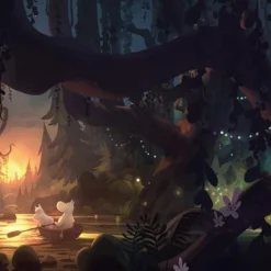 Yanoman 10-1412 Jigsaw Puzzle Moomin Rowing Silently (1000 Pieces)