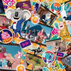 Yanoman 10-1414 Jigsaw Puzzle Sing 2 Scenes And Character Cutouts (1000 Pieces)