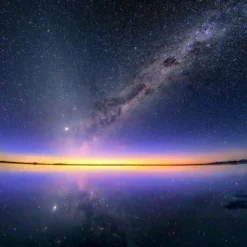 Yanoman 10-1419 Jigsaw Puzzle Milky Way At Dawn Reflected In The Mirror Of The Sky (Uyuni Salt Flat) (1000 Pieces)