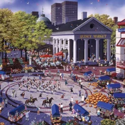 Yanoman 10-1429 Jigsaw Puzzle Alexander Chen - Quincy Market Square (1000 Pieces)