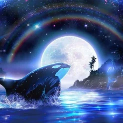 Yanoman 10-1446 Jigsaw Puzzle Lassen Orca Moon 3 (1000 Pieces)