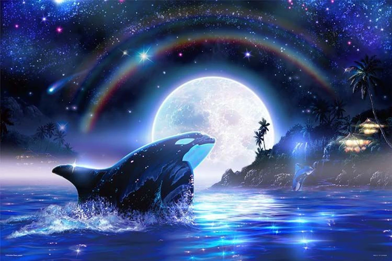 Yanoman 10-1446 Jigsaw Puzzle Lassen Orca Moon 3 (1000 Pieces) 3 Yanoman 10-1446 Jigsaw Puzzle Lassen Orca Moon 3 (1000 Pieces)