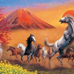 Yanoman 10-1450 Jigsaw Puzzle Running Horses (1000 Pieces)