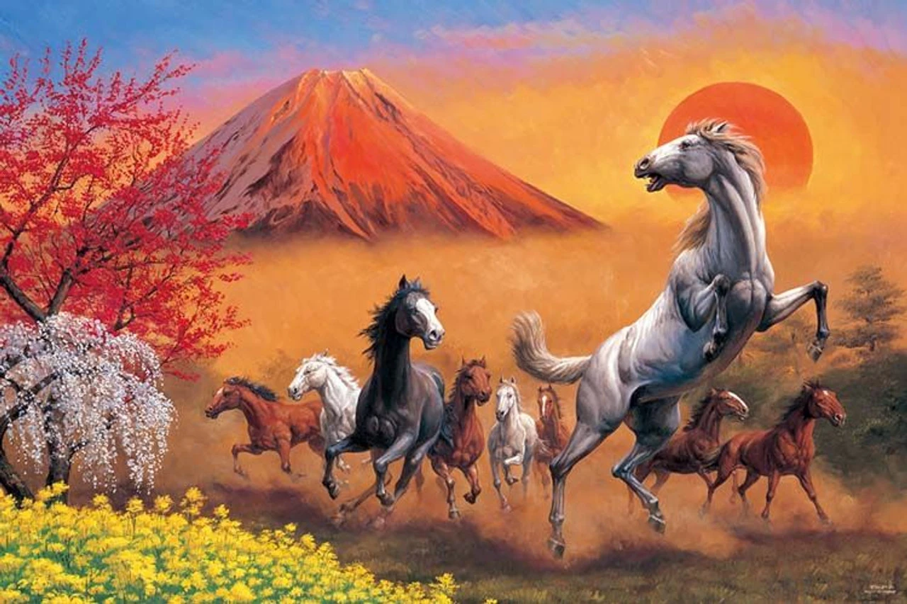 Yanoman 10-1450 Jigsaw Puzzle Running Horses (1000 Pieces) 3 Yanoman 10-1450 Jigsaw Puzzle Running Horses (1000 Pieces)