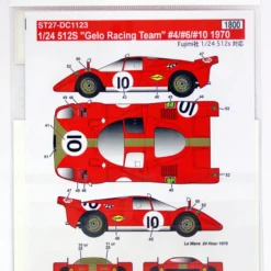 Studio27 ST27-DC1123 Ferrari 512S Gelo Racing Team 4/6/10 Decal For Fujimi 1/24 -Kotobukiya shop ST27 DC1123 b 04713.1499588464