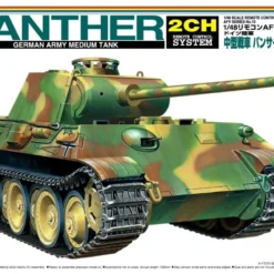 Aoshima 48658 RC AFV Series No. 10 German Army Medium Tank Panther 1/48 Scale Kit